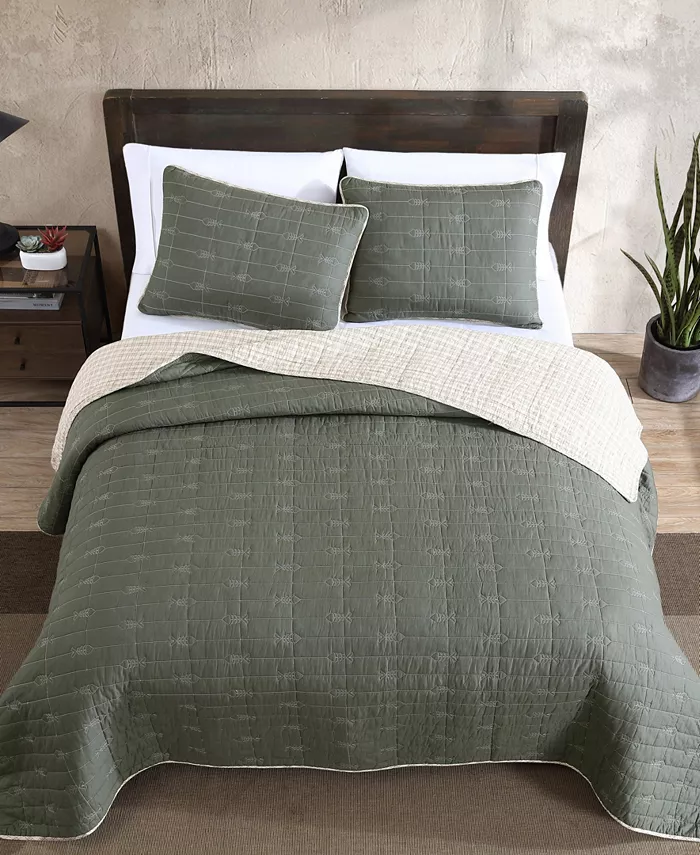 Eddie Bauer Troutdale Green Reversible 2-Piece Twin Quilt Set