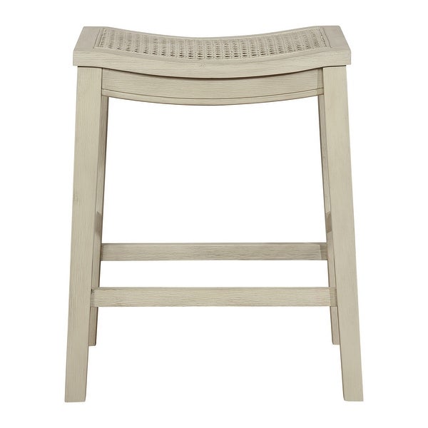 Wren 24 Saddle Stool (2-Pack)|Antique White