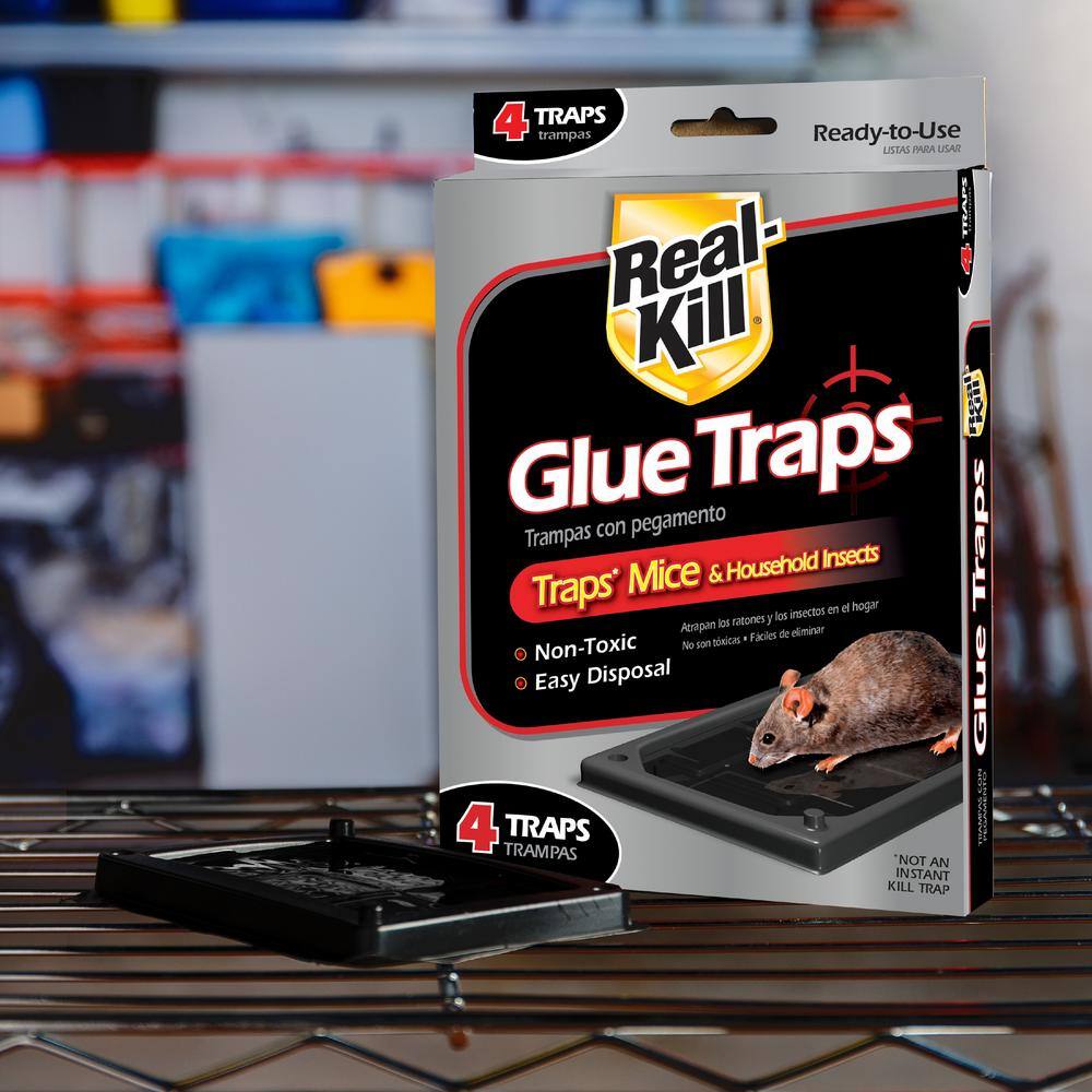 Real-Kill Mouse Glue Traps (4-Count) HG-10095-4