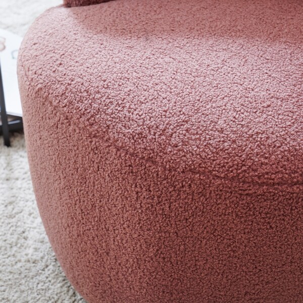 Teddy Fabric Upholstery Barrel Chair Swivel Chair