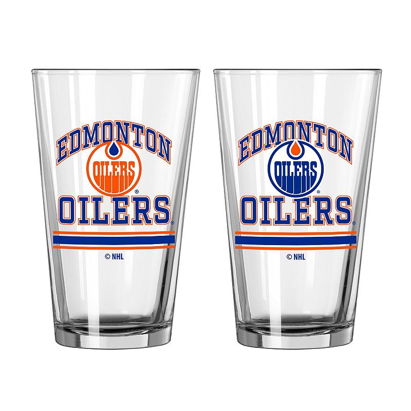 Edmonton Oilers 16oz. Pint Glass Two Pack