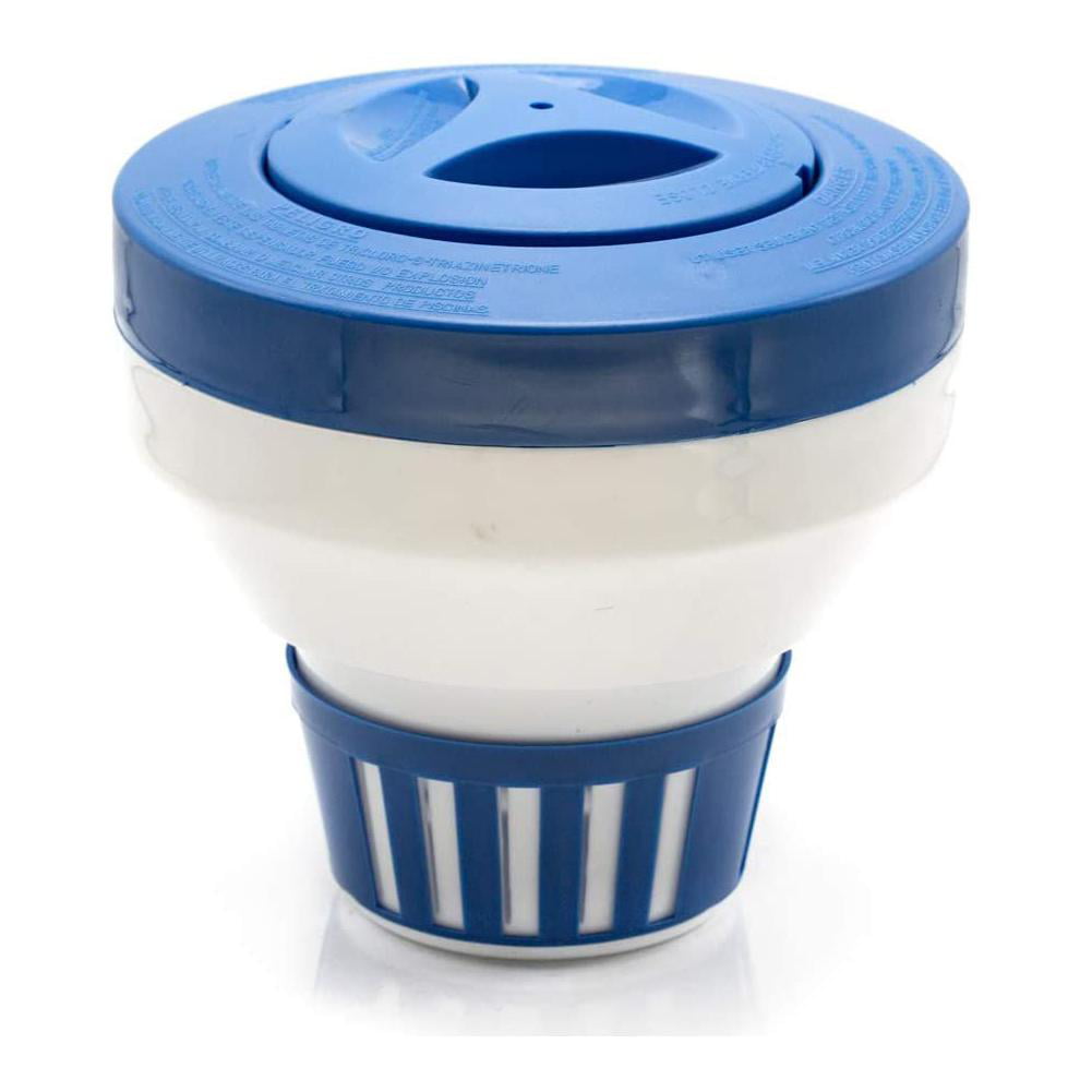 WWD POOL Floating Pool Chlorine Dispenser for Tablets 3"Chlorine Floater Blue