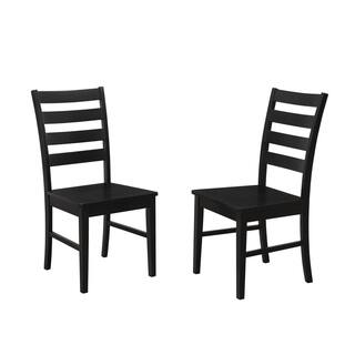 Welwick Designs 7-Piece MahoganyBlack Farmhouse Dining Set Seats 6 HD9421