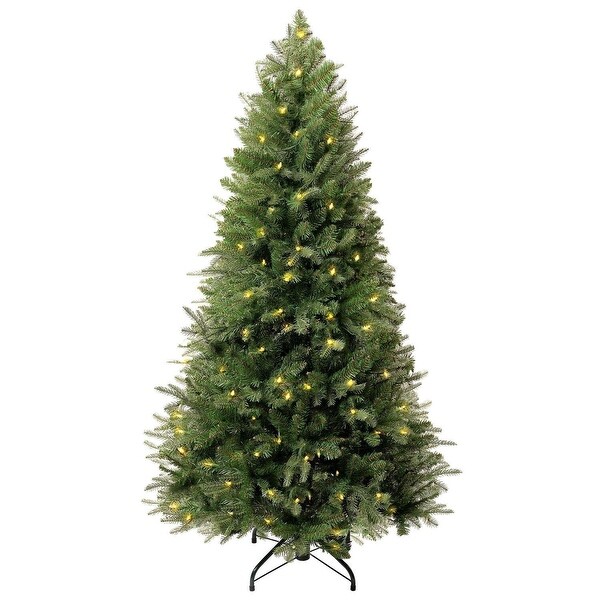 Traditional Artificial Christmas Tree with Lights，Prelit Christmas Tree，Pine Fir Christmas Tree with LED Lights