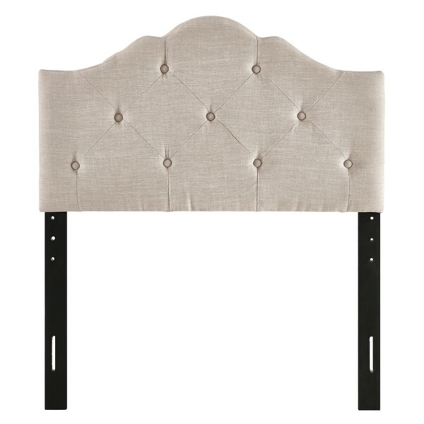 Charlie Upholstered Tufted Round Headboard - - 35372119