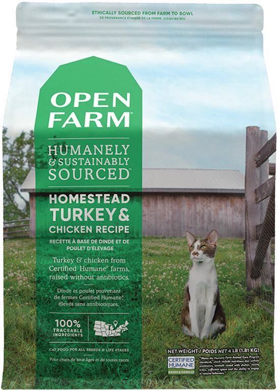 Open Farm Grain Free Homestead Turkey and Chicken Recipe Dry Cat Food