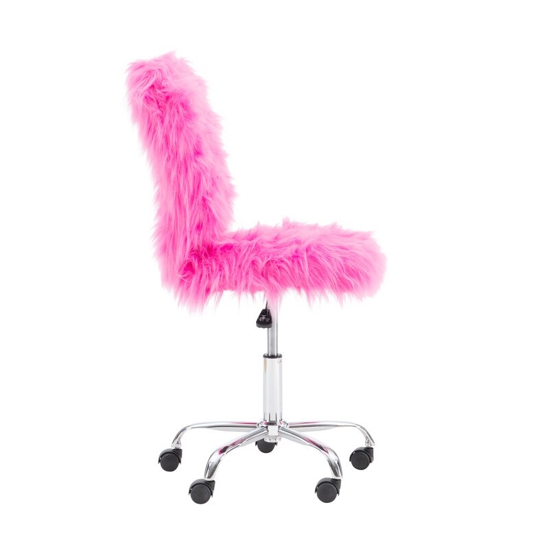 Clara Faux Fur Armless Office Chair