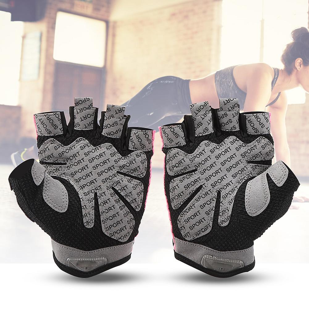 Fitness Handguard Half-finger Unisex Weightlifting Antiskid Dumbbell Wrist Guard Training Sports Gloves L Size