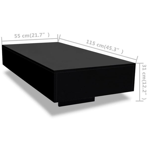 High Gloss Coffee Table， Living Room Side Table， Modern Sofa Table Glossy Storage Table