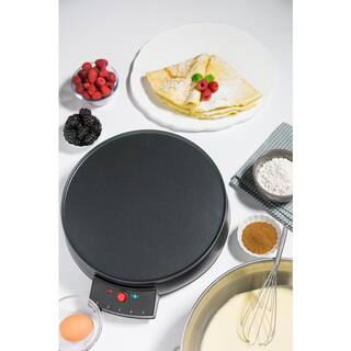 CucinaPro 110 sq. in. Black Non-Stick Electric Griddle Crepe Maker 1448