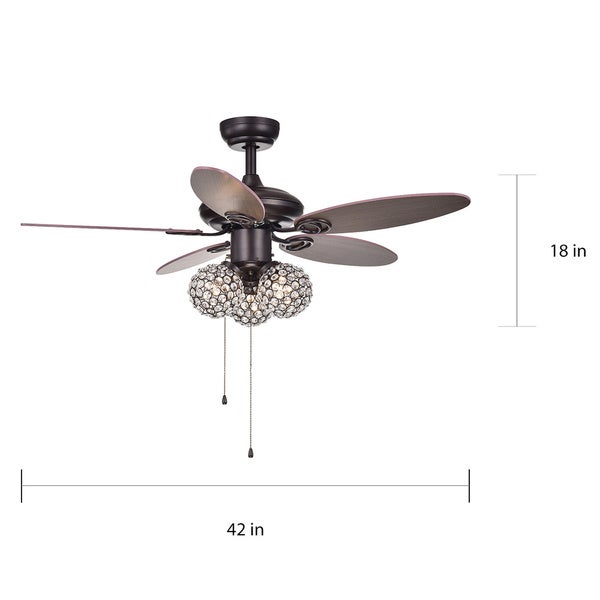 Casimer 5-blade 3-light Crystal Bronze Ceiling Fan Shopping - The Best Deals on Ceiling Fans | 23845372