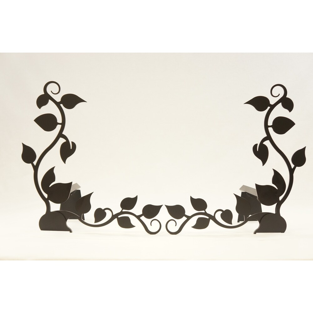 Design Specialties Ivy Black Steel Andiron L   R Set
