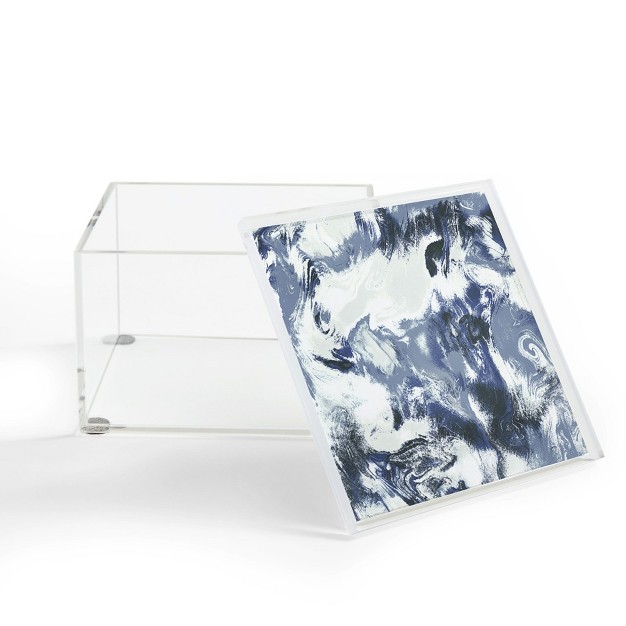 Jacqueline Maldonado Marble Mist Blue Acrylic Box Deny Designs