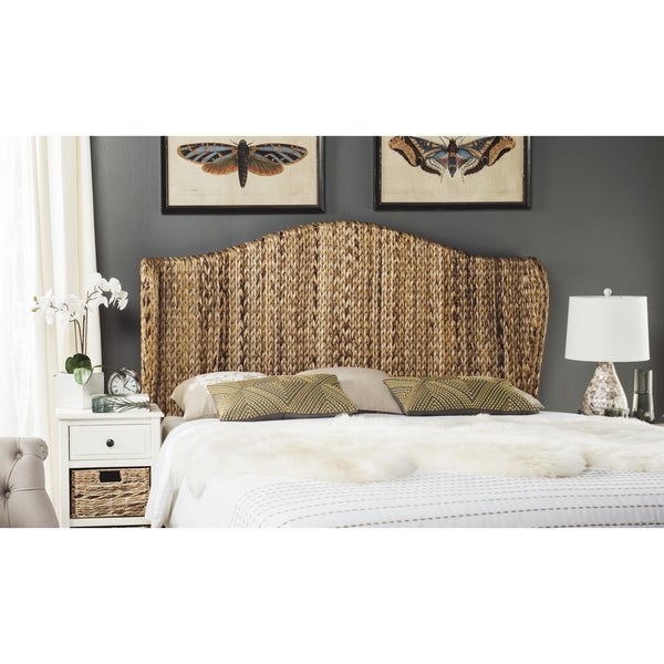 SAFAVIEH Nadine Natural Woven Wingback Headboard (Full) - - 11081618