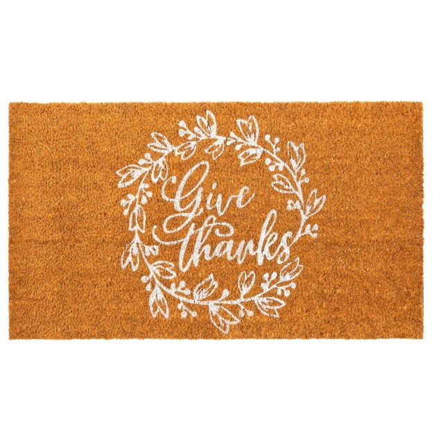 Juvale Thanksgiving Welcome Mat For Front Door Outdoor Fall Rug For Porch Give Thanks 30x17 In