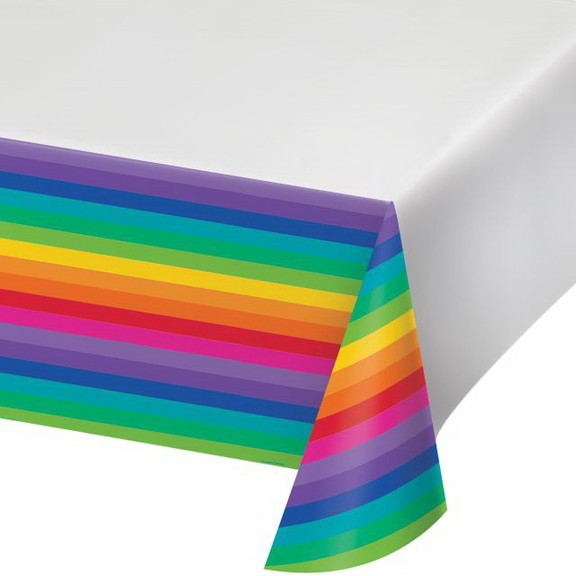 Creative Converting 725972 Rainbow Tablecover Pl 5...