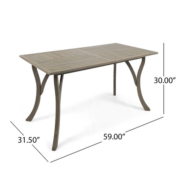 Hermosa Outdoor Acacia Wood Rectangle Dining Table (ONLY) by Christopher Knight Home