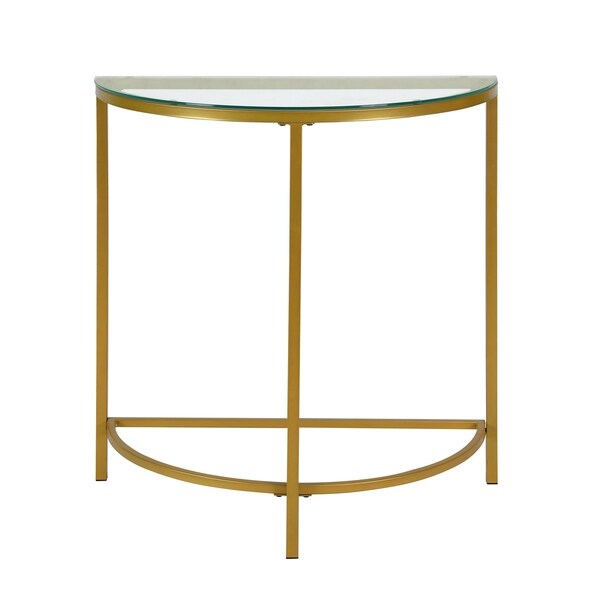 Silver Orchid Love Gold Half Round Console