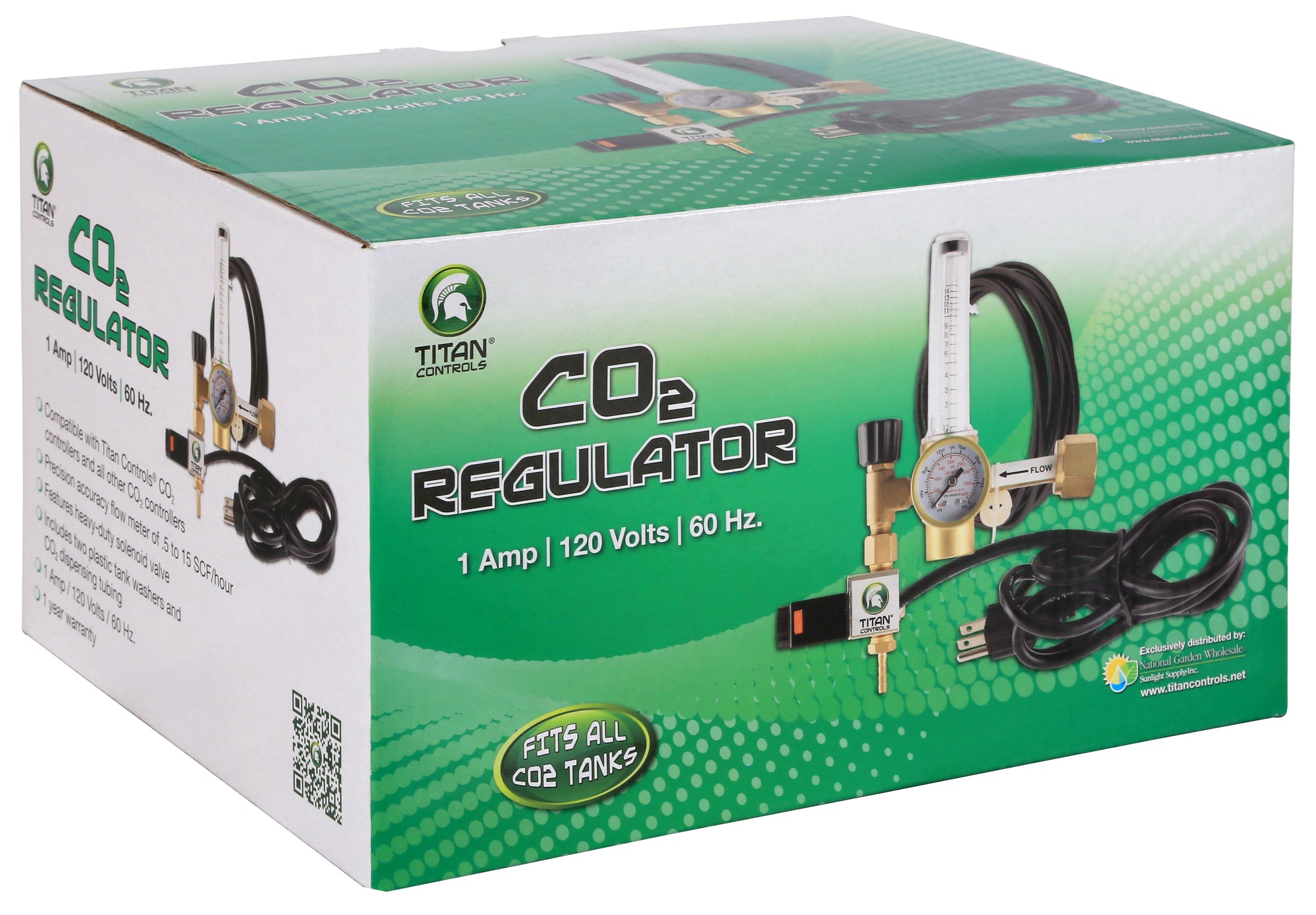 Titan Controls CO2 Regulator， Fits All CO2 Tanks， For Gardens