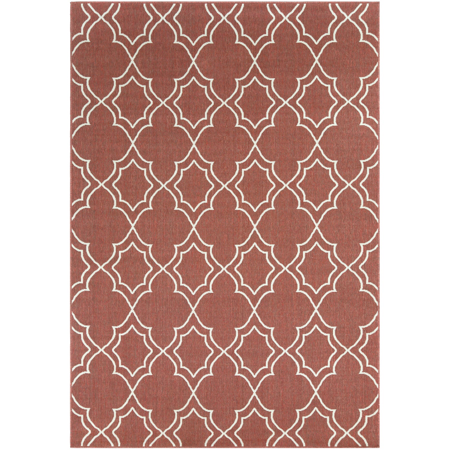 Alfresco Outdoor Rug in Rust & Khaki