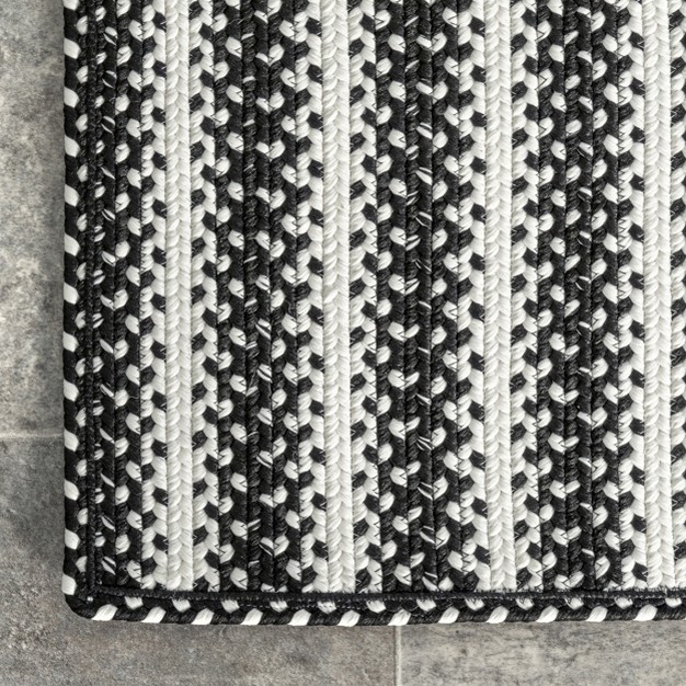 Nuloom Kennedy Braided Stripes Indoor And Outdoor Patio Area Rug