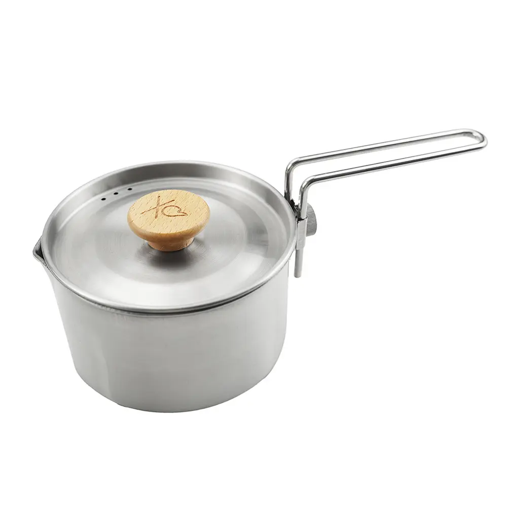 Outdoor portable stainless steel multi functional camping removable kettle picnic leisure fishing coffee pot