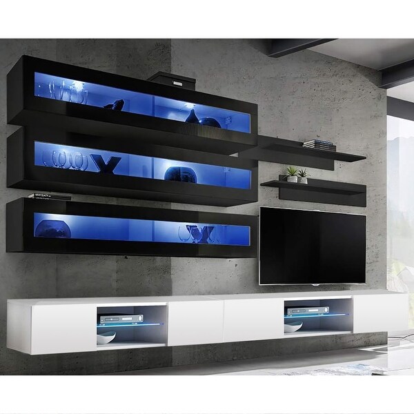 Fly J2 33TV Wall Mounted Floating Modern Entertainment Center