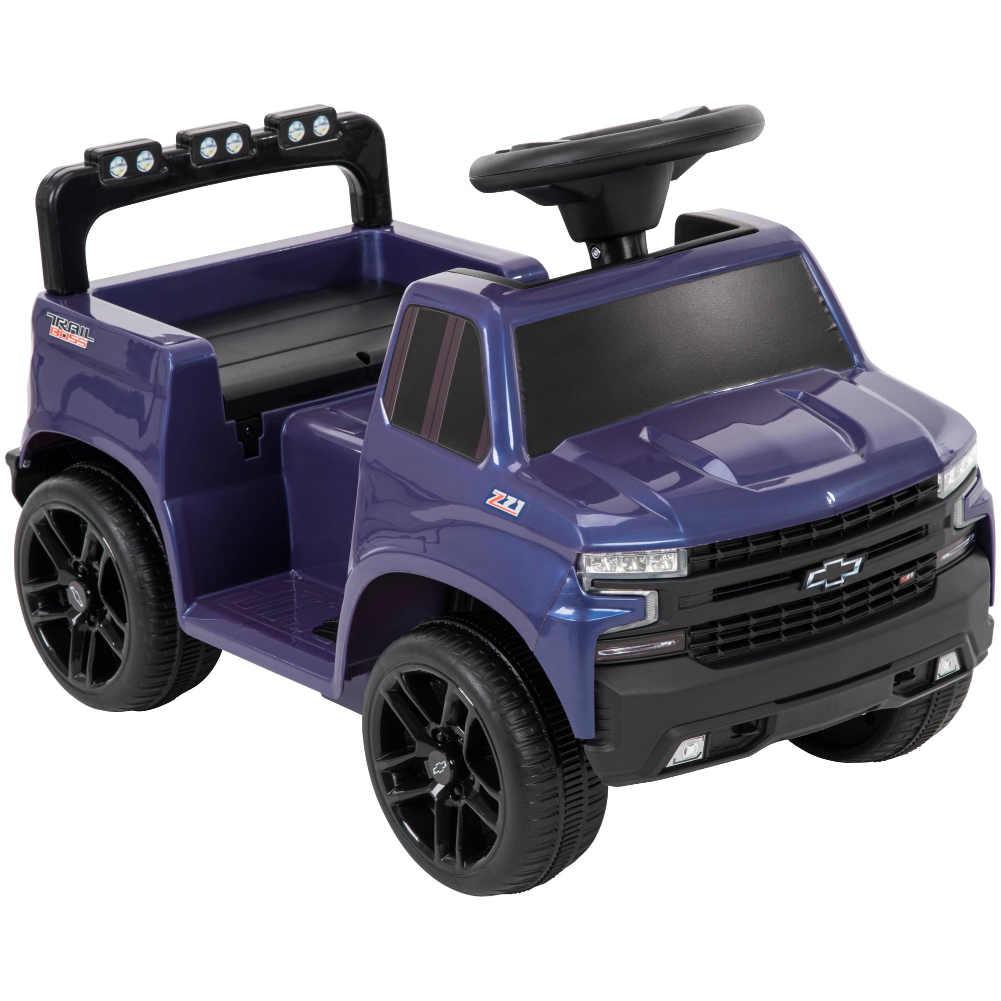 Huffy 6V Chevy Silverado Truck Ride-on Toy Quad for Kids, Blue