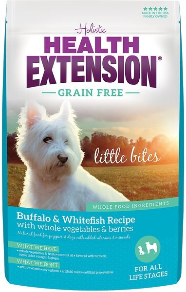 Health Extension Grain-Free Little Bites Buffalo and Whitefish Recipe Dry Dog Food