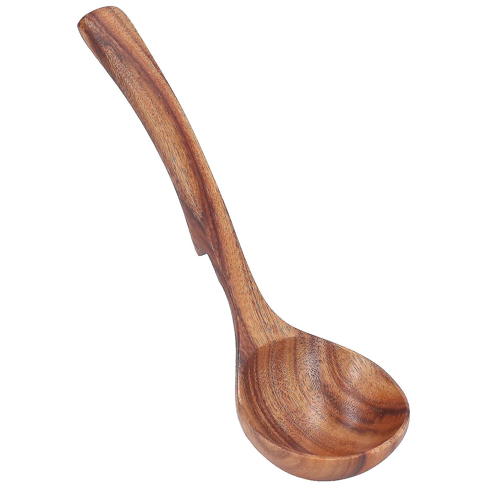 Wooden Ladle Acacia Wood Porridge Spoon Tableware Catering Kitchen Tool for Home KidsS