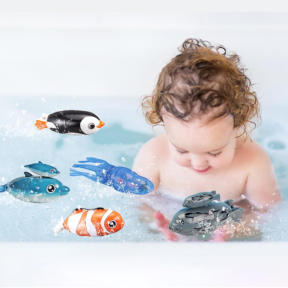 Baby Bath Toy Children Electric Bath Toys Baby Floating Bathtub Toy Toddler Swimming Bath Toys Baby Sea Animals Water Playing Toys Waterproof