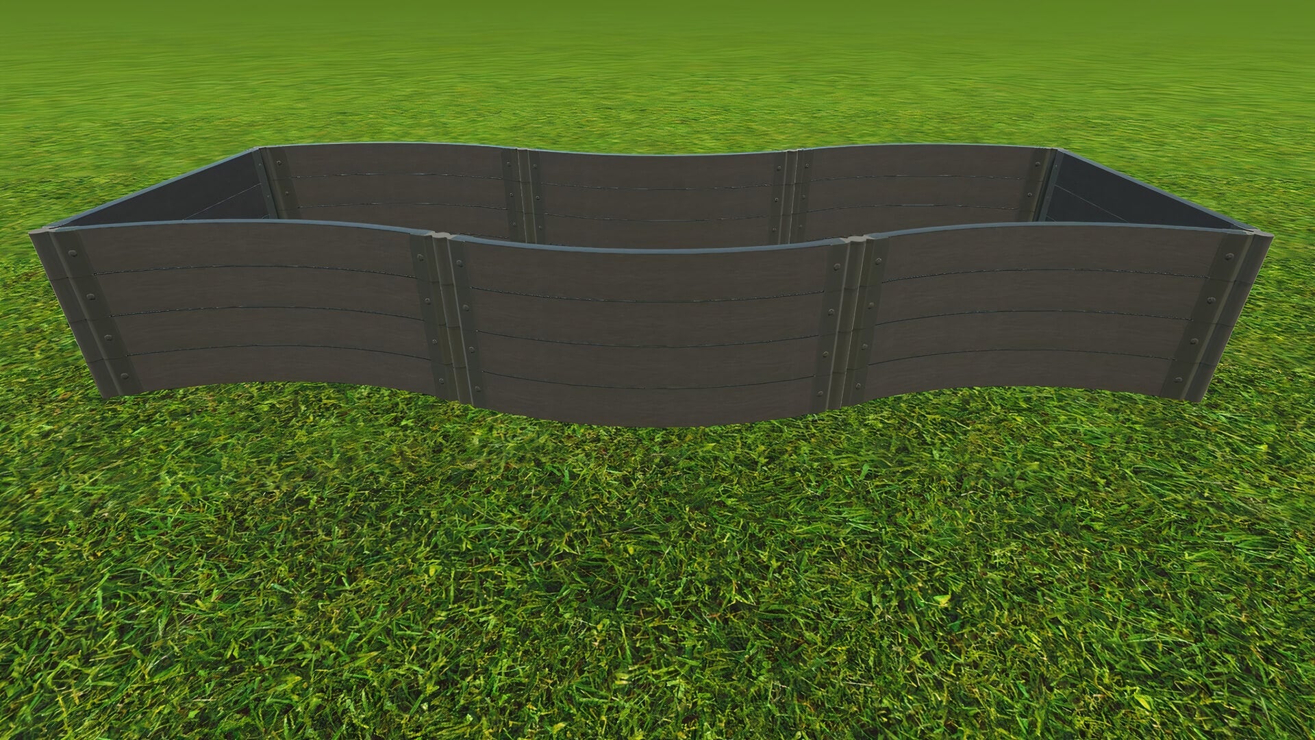 'Lazy Curve' - 4' x 12' Raised Garden Bed