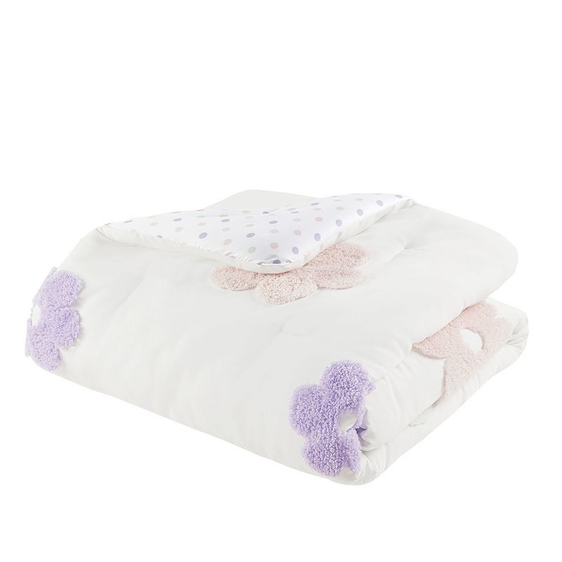 Urban Habitat Kids Madeline Floral Reversible Tufted Chenille Comforter Set with Flower Throw Pillow