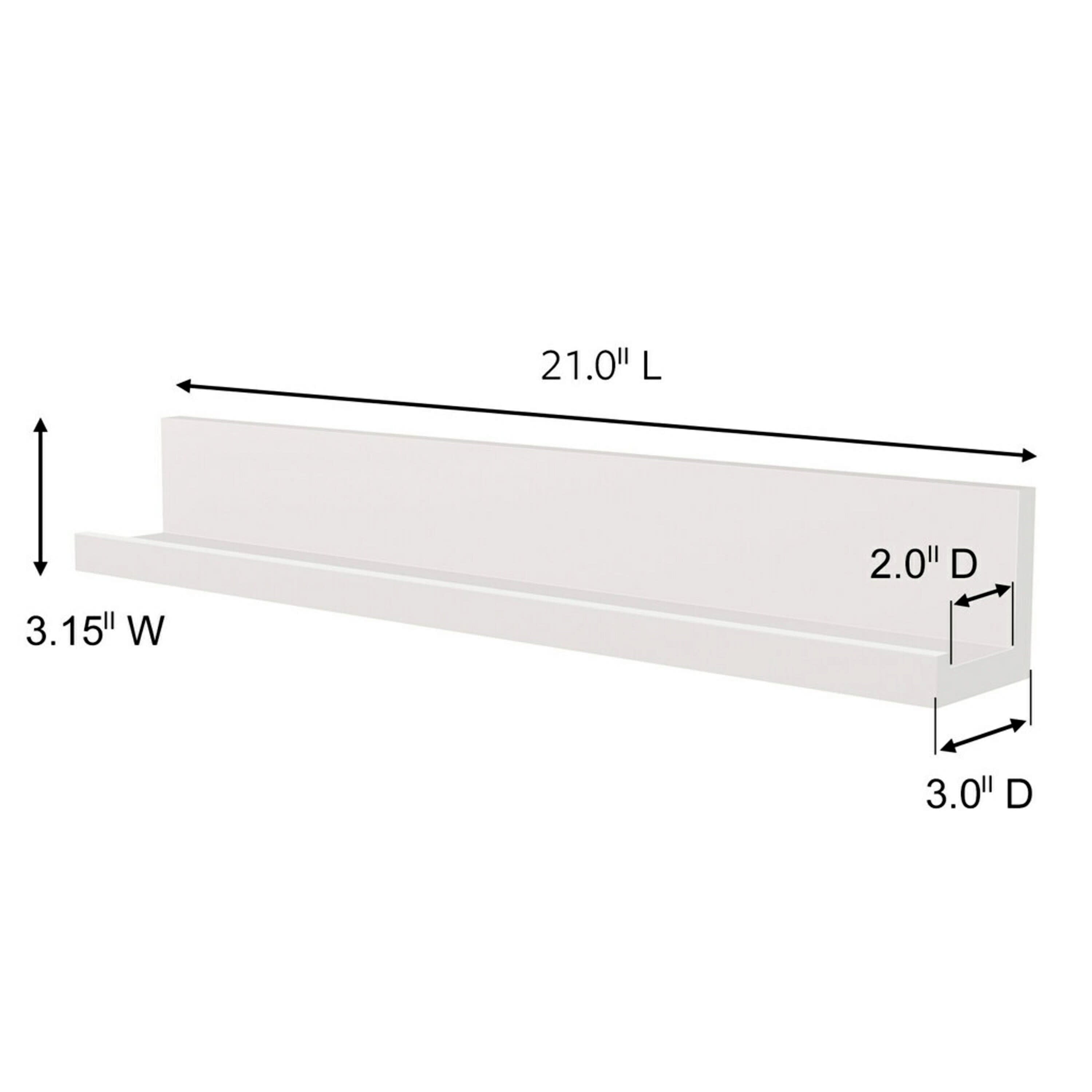 Command Picture Ledge, Quartz, Damage Free Decorating, 1 Ledge and 10 Command Strips