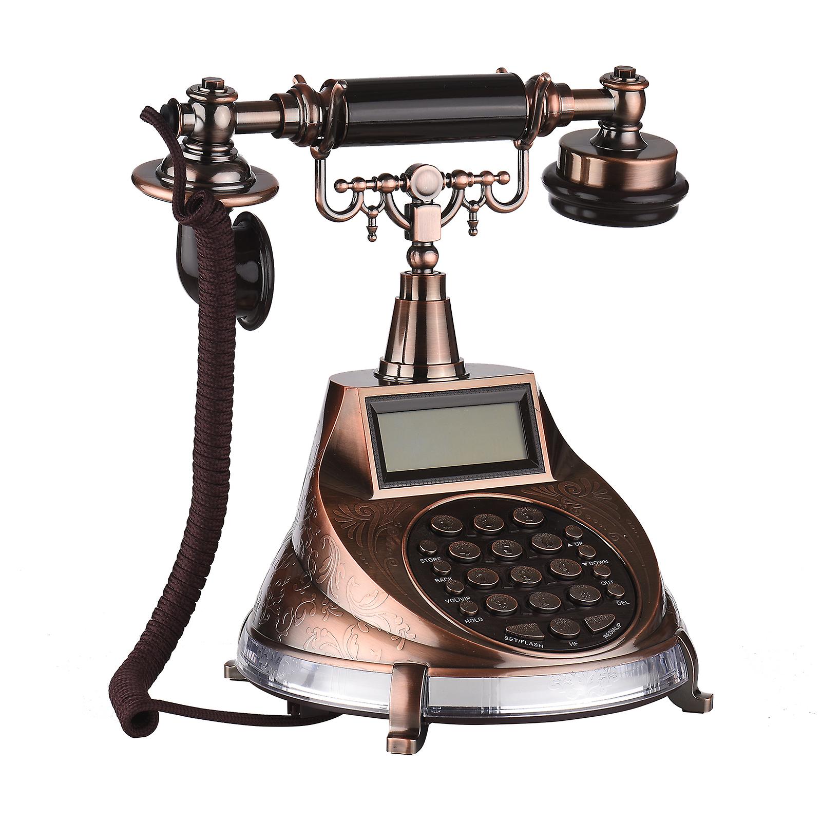 Corded Phone Vintage Retro Style Telephone Desk Landline Phone Support Hands-free/redial/flash/speed Dial/ring Volume Control For Elderly Seniors Home