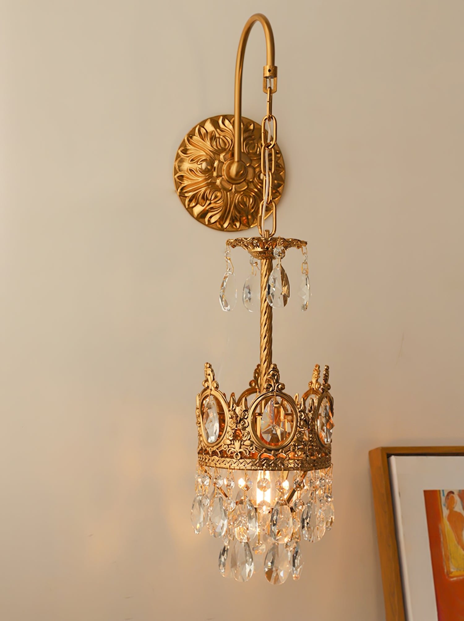 Crystal Crown Wall Light