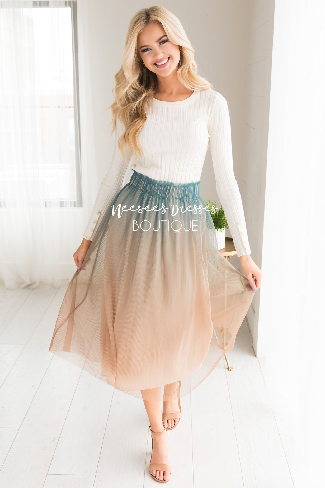 Follow Your Heart Ombre Tulle Skirt