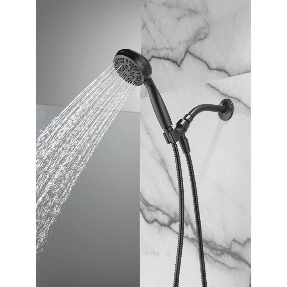 Delta 5-Spray Settings Wall Mount Handheld Shower Head 1.75 GPM in Matte Black 75511BL