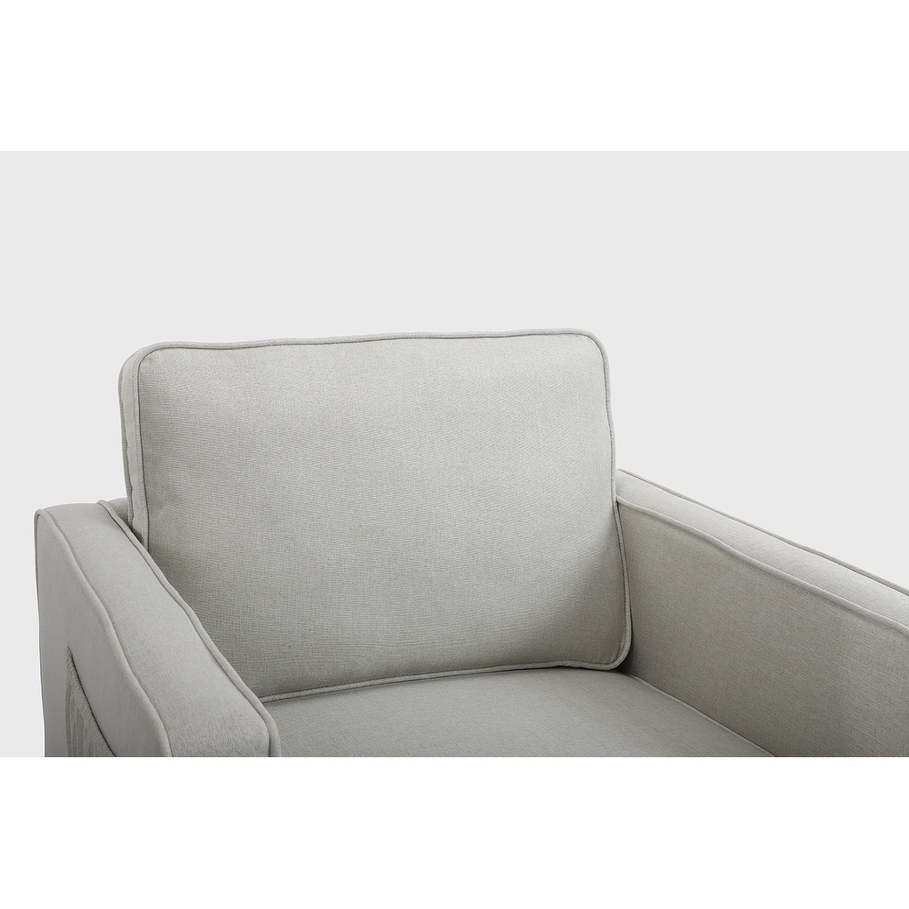 Modern Teddy Fabric Swivel Accent Chair