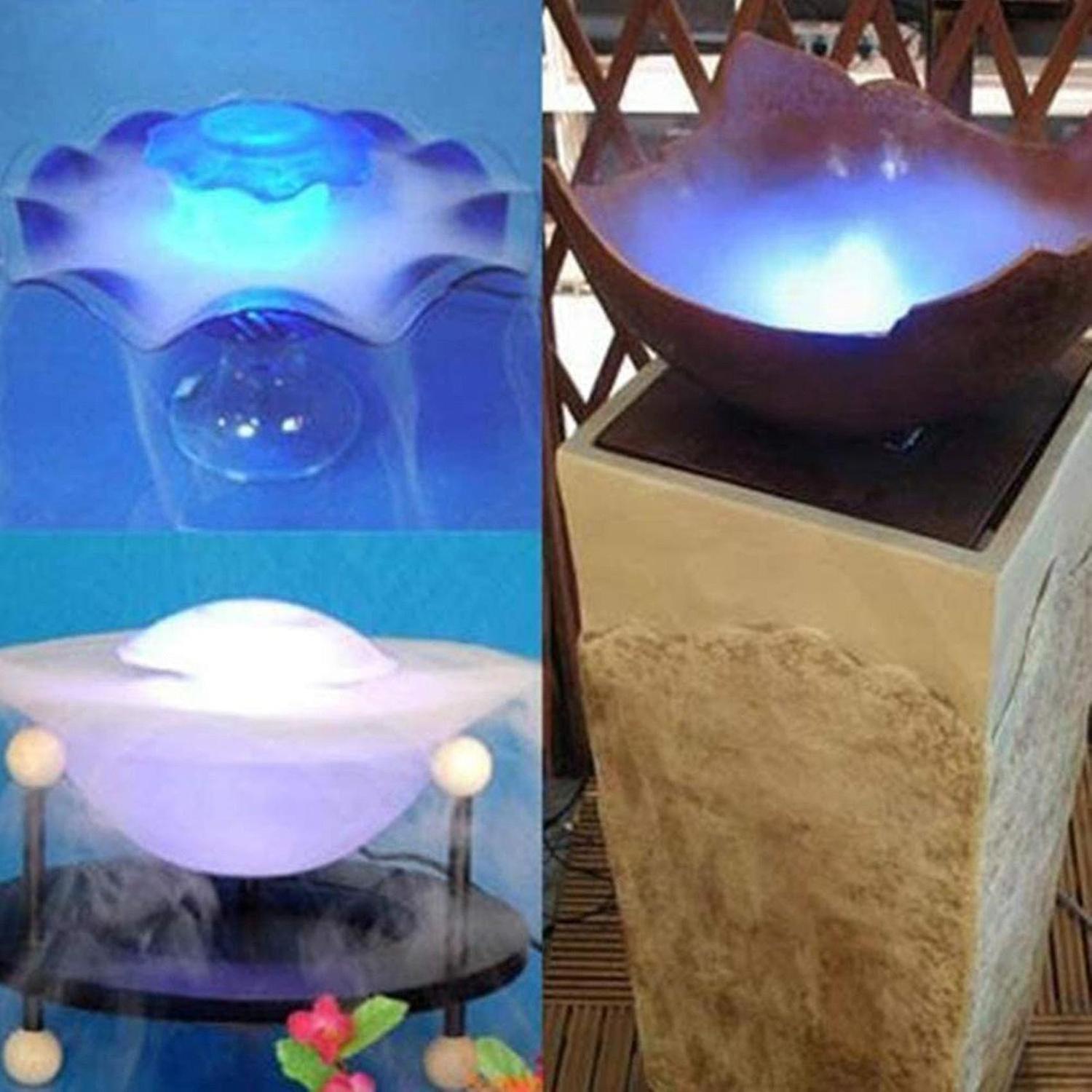 12 Led Colorful Light Ultrasonic Mist Maker Water Fountain Pond Decor