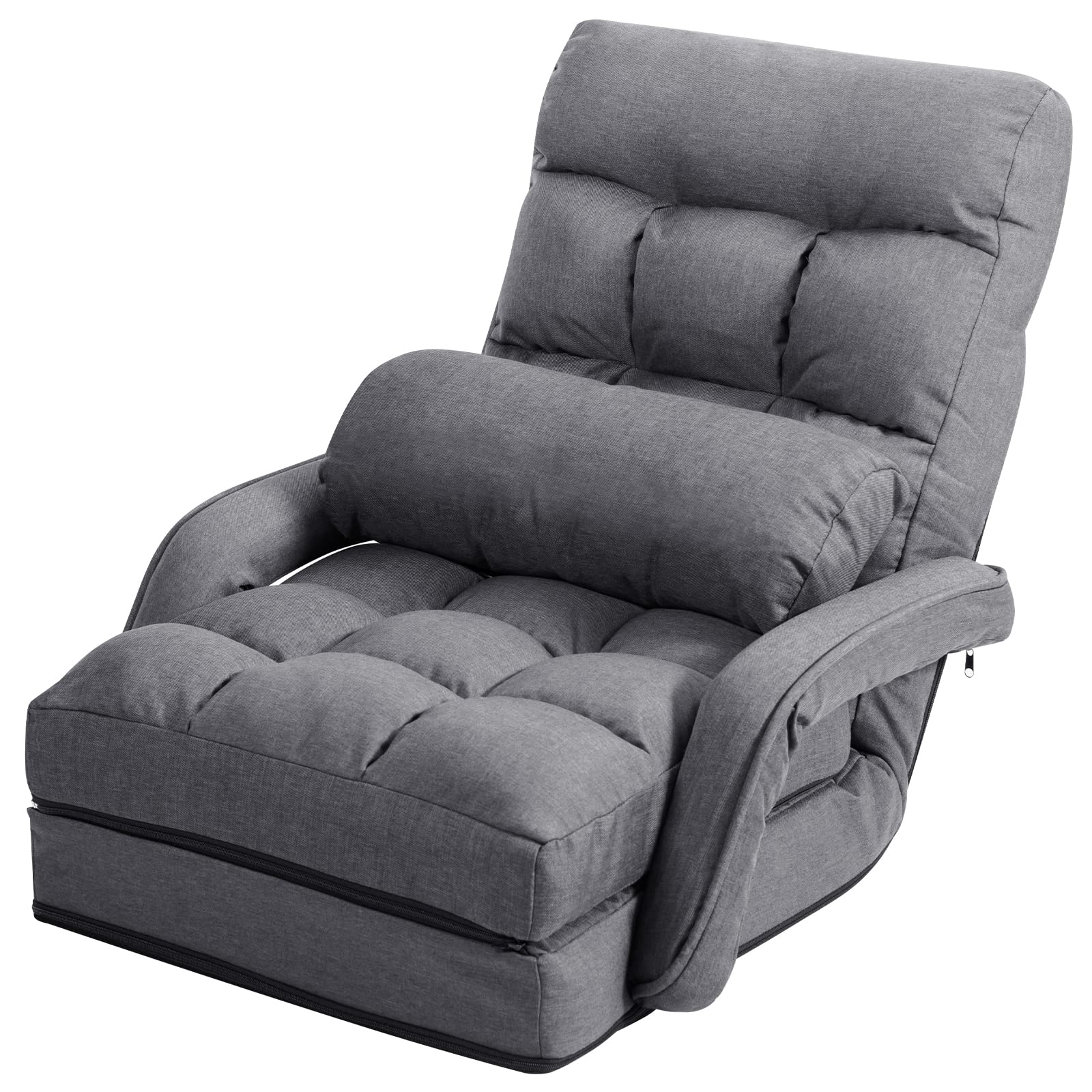 Updated Folding Lazy Sofa Floor Chair Sofa Lounger Bed