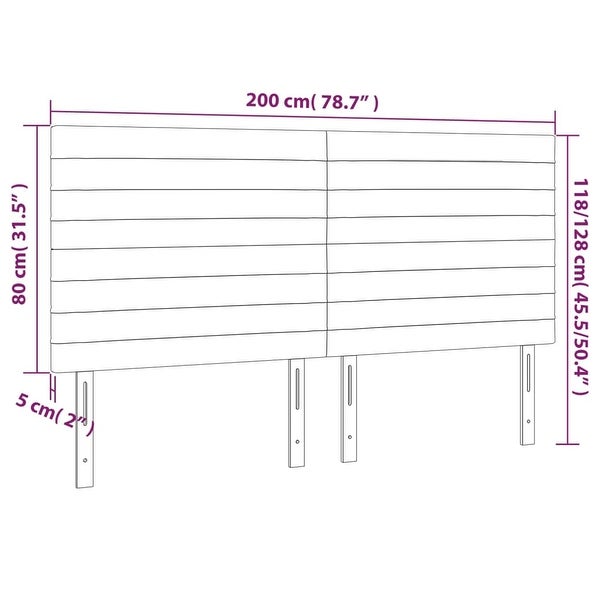 vidaXL LED Headboard Dark/Light Gray 39.4