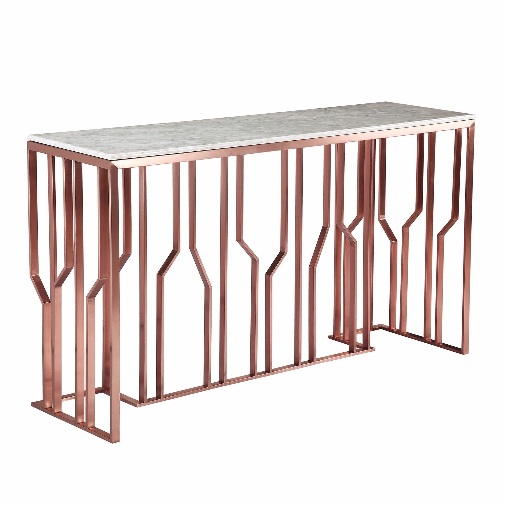 Natural Marble & Stainless Steel Console Table Bp8812- S-Rg