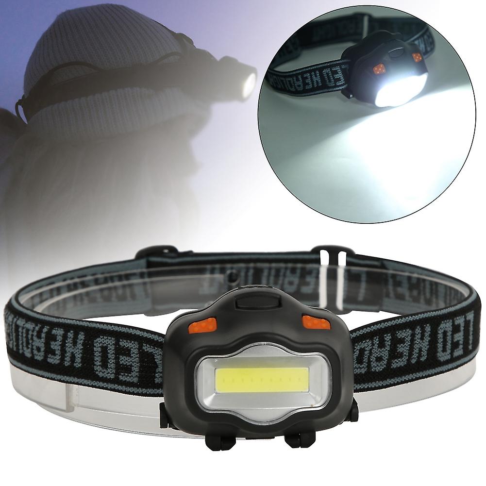 Outdoor Portable Waterproof Mini Cob Headlight Head Lamp For Night Fishing Campingblack