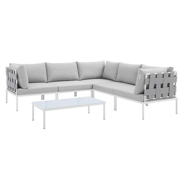 Harmony 6Piece Sunbrella® Outdoor Patio Aluminum Sectional Sofa Set