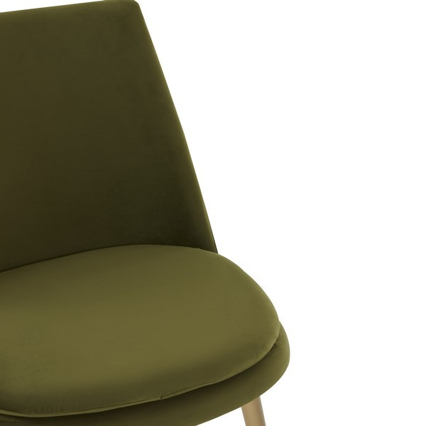 Safavieh Couture Rynaldo Upholstered Dining Chair Olive Green / Gold   Dining Chairs   by Safavieh  Houzz