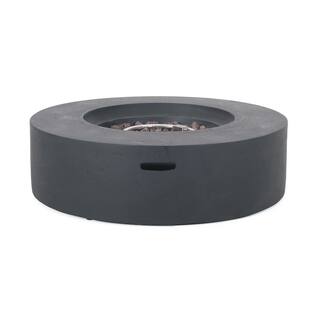 Noble House Mayfair Dark Gray Circular Stone Fire Pit (No Tank Holder) 10058