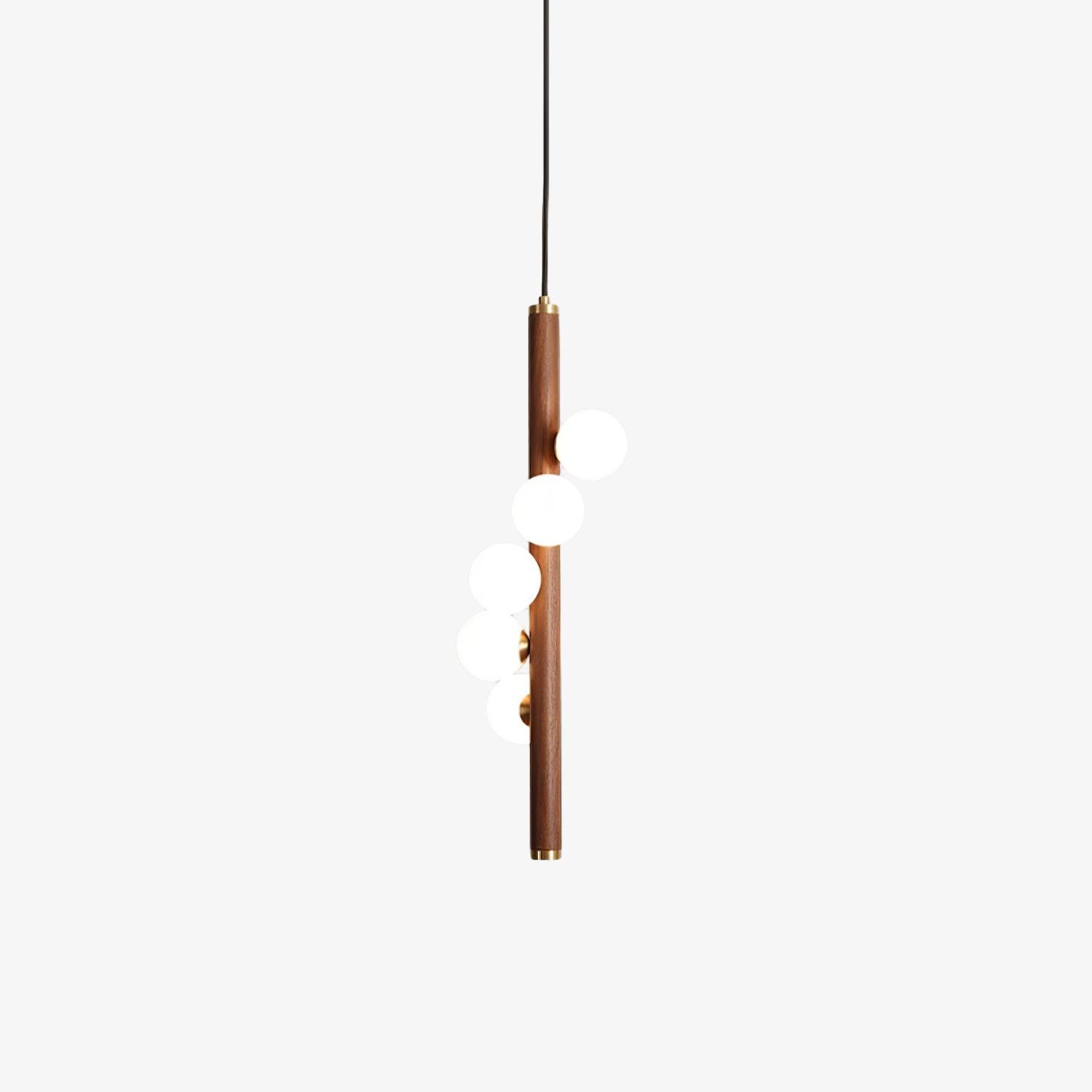 Vertical Orb Timber Pendant Lamp