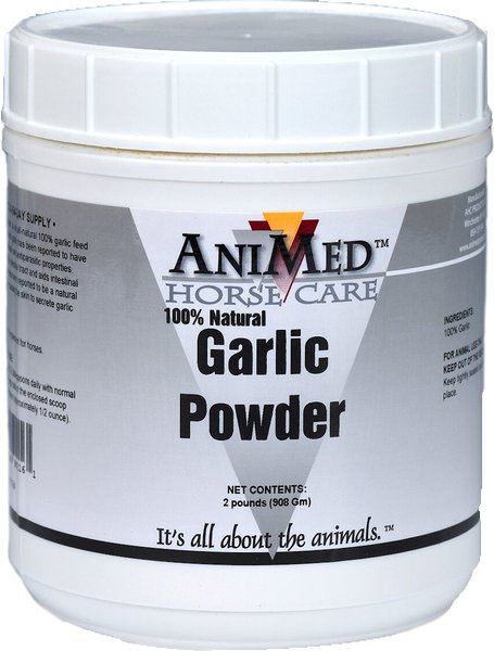 AniMed Natural Garlic Powder Digestive Health and Pest Control Powder Horse Supplement