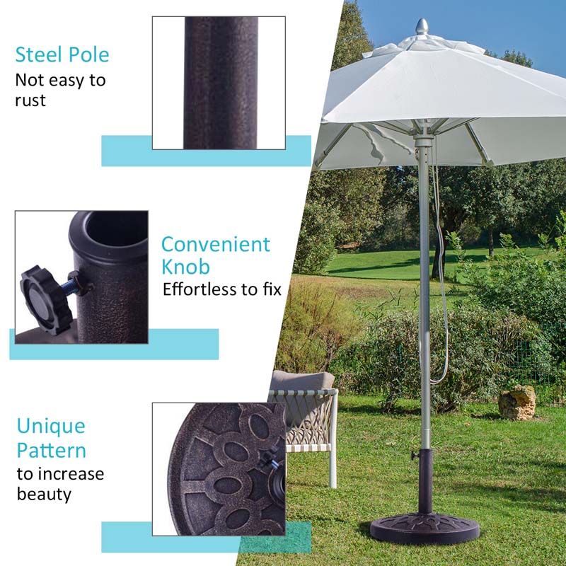 30 lbs 18 Inch Heavy Duty Round Outdoor Patio Market Umbrella Base Stand